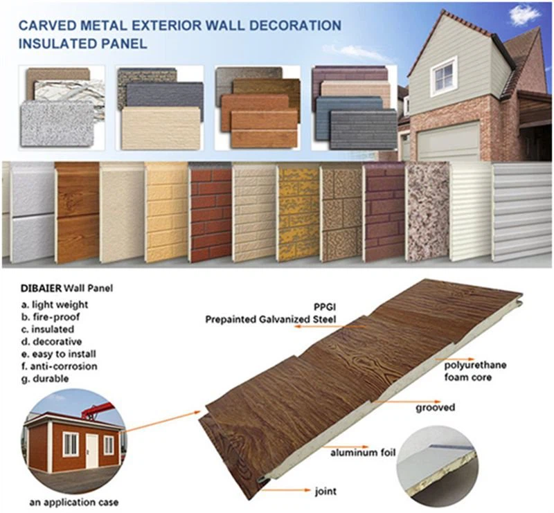 pu sandwich wall panel 16mm
